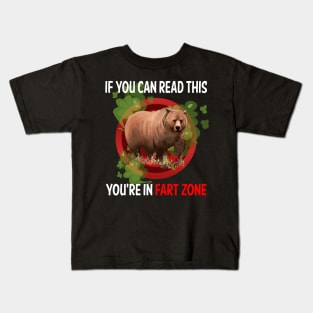 Fart Zone Bear 01 Kids T-Shirt